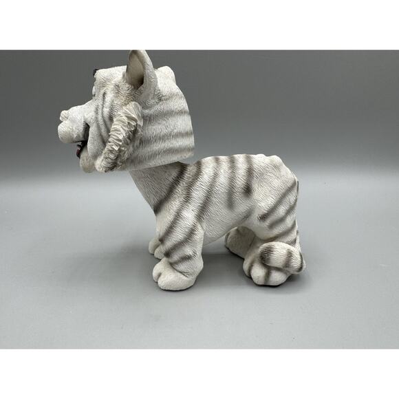 Swibco White Tiger Bobble Head Vintage Hand Painted Resin Cross Eyed - Picture 4 of 9